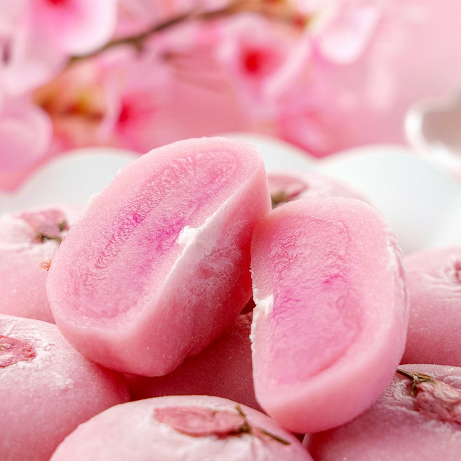 봄 시즌한정 달콤한 벚꽃 찹쌀떡 벚꽃떡 선물용, 12개, 70g