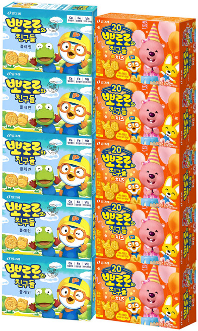 빙그레 뽀로로 치즈+플레인 65g x 각5개(총10개), 1세트