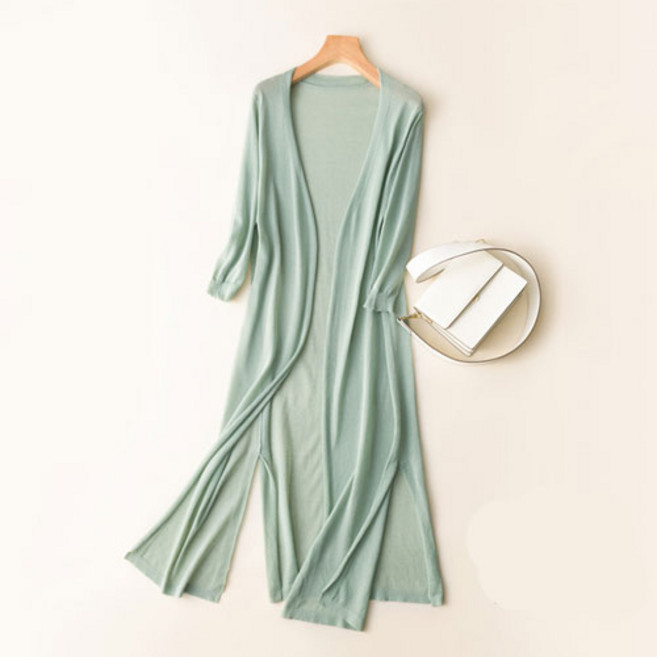 여름 슬림 롱 로브 가디건