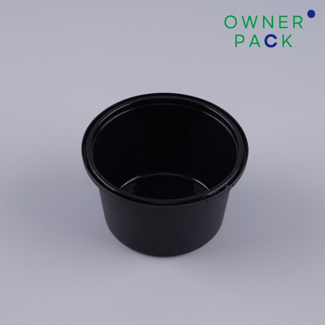 [BR] SZ-518 국물 원형 잠금용기 (350ml/검정) 400개 세트, 1개, 1개