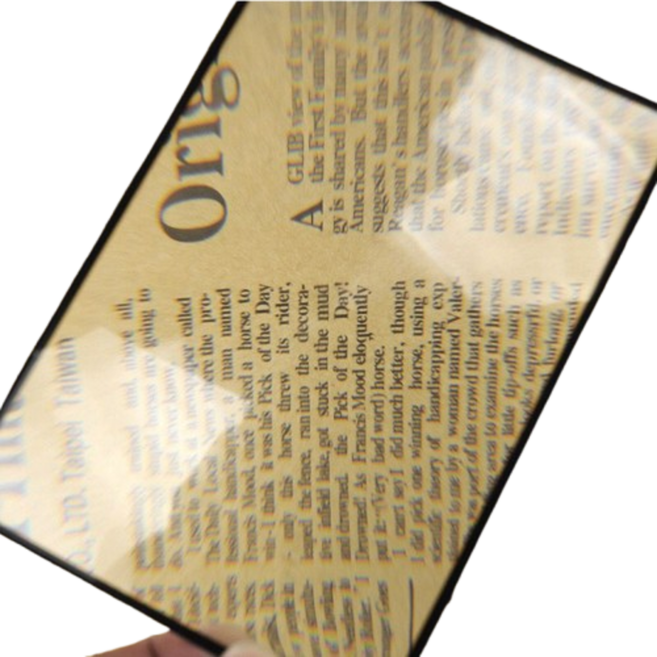 리빙프레소 독서용 돋보기 대형 PVC 확대경 (책읽기/신문/독서보조용 렌즈), 1개