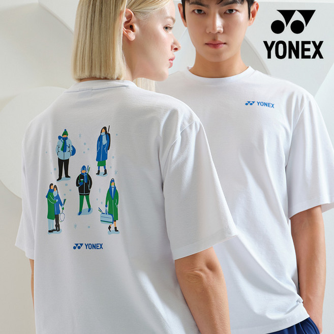 요넥스 아울렛 243TS042U 배드민턴 남녀공용 오버핏 티셔츠 단체 테니스 코튼라이크 오남스포츠