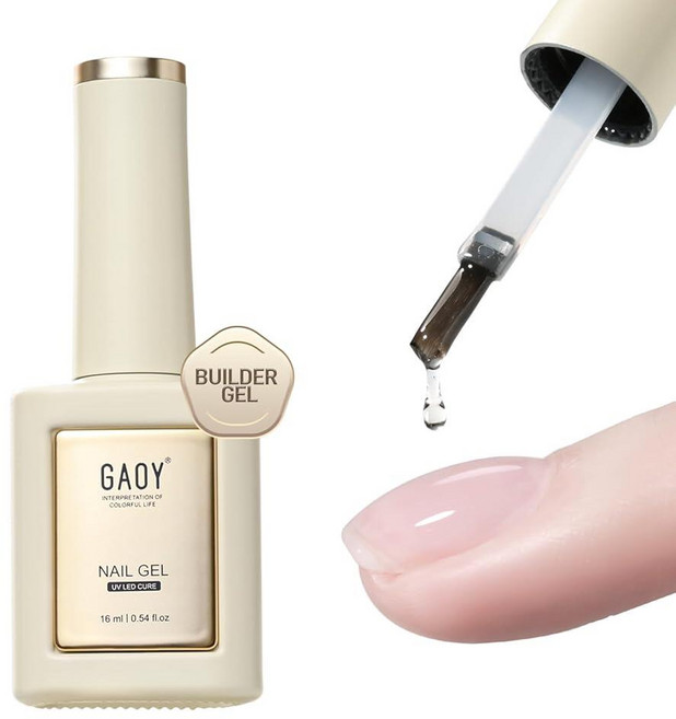 GAOY 손톱용 클리어 빌더 젤 병에 담긴 16ml 네일 강화제 셀프 레벨링 하드 오래 지속되는 UV 젤 흡수 139431, GAOY 손톱용 클리어 빌더 젤, 병에 담긴 16ml, 1개