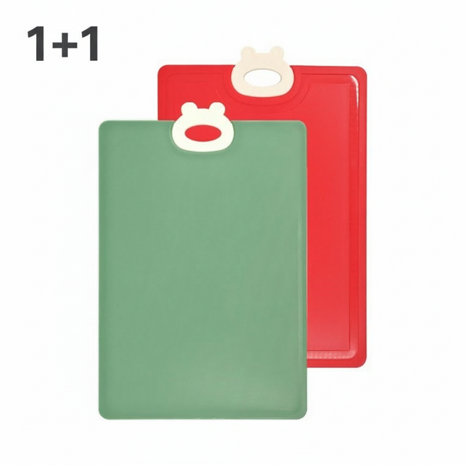손잡이 미니 양면도마 2P 세트, 레드 1개+그린 1개(2P 세트), 1세트