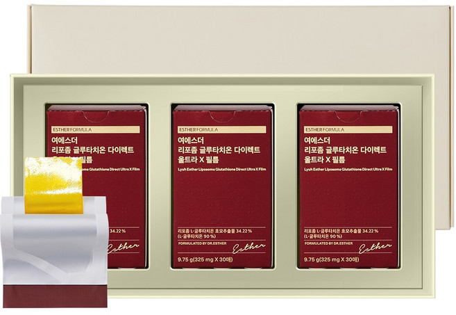 본사직영 여에스더 리포좀 글루타치온 다이렉트 울트라 X 필름 3박스 기획세트 l 무료포장 인지질 코팅 순도 90퍼센트 리포좀 l, 1세트, 90회분