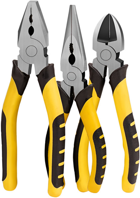 툴레보 8인치 펜치 + 롱노우즈 + 니퍼 3종세트, 1세트