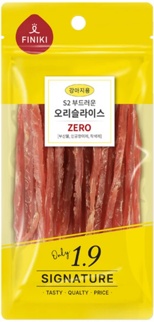 피니키 강아지간식 시그니쳐1.9, S2 부드러운 오리슬라이스, 35g, 10개 - 쿠팡