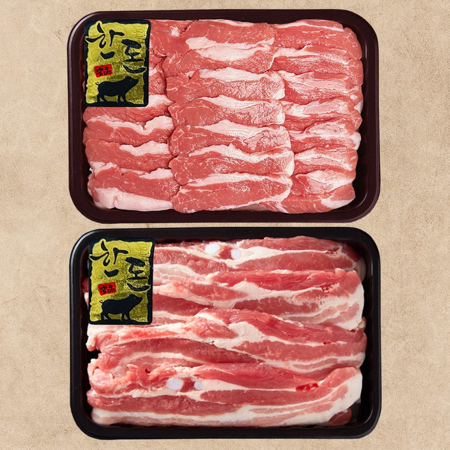 [학성새벽시장] +1등급 한돈세트 A구성 (삼겹살+등심덧살) 800g 냉장, 1세트