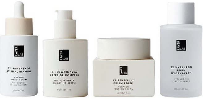 레이어랩 수분 탄력 UP 4종 루틴 (히알루 에센스 + 판테놀 세럼 50ml + 링클 세럼 + 텐션 크림), 1세트