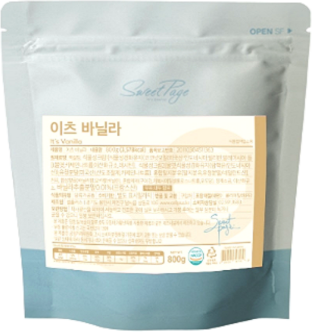 스위트페이지 이츠 바닐라 파우더, 6개, 1개입, 800g