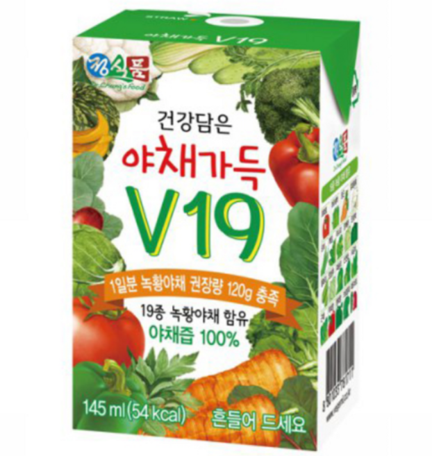 정식품 건강담은 야채가득 V19, 145ml, 24개