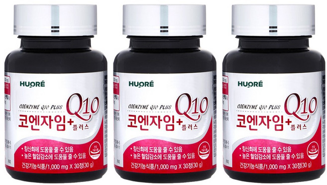 코큐텐 코엔자임 코엔자임큐텐 코엔자임Q10플러스, 30정, 3개