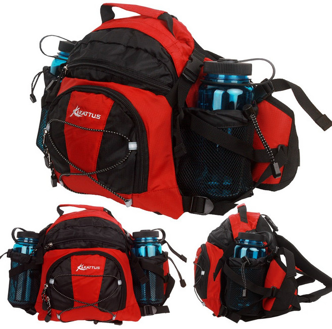 카투스 정품 15리터 힙색 배낭 남자슬링백 등산배낭 등산가방 벨트식힙색, 레드
