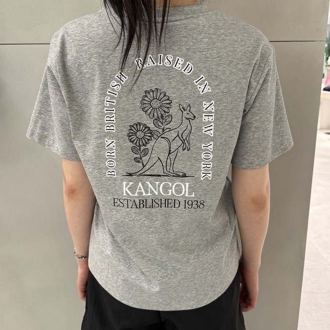 [국내정식매장] 캉골 반팔 티셔츠 Kangol 우먼스 그래픽 2841 멜란지그레이