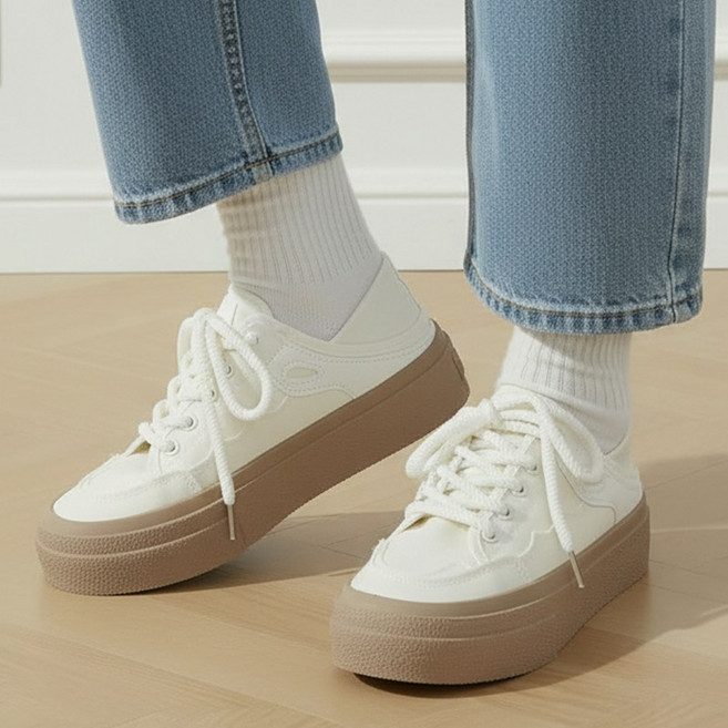 SDDDI 여성 뮬 스니커즈 반플로퍼 운동화 2WAY 3cm 통굽 키높이 봄 여름 신발