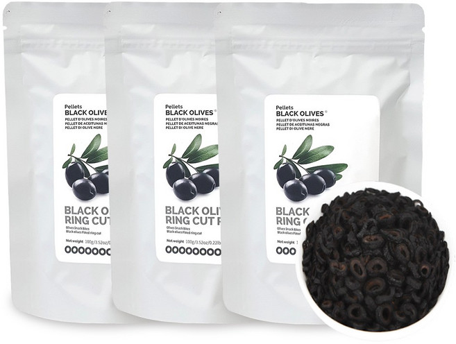 건조 블랙 올리브 펠렛 링컷100g, 100g, 3개