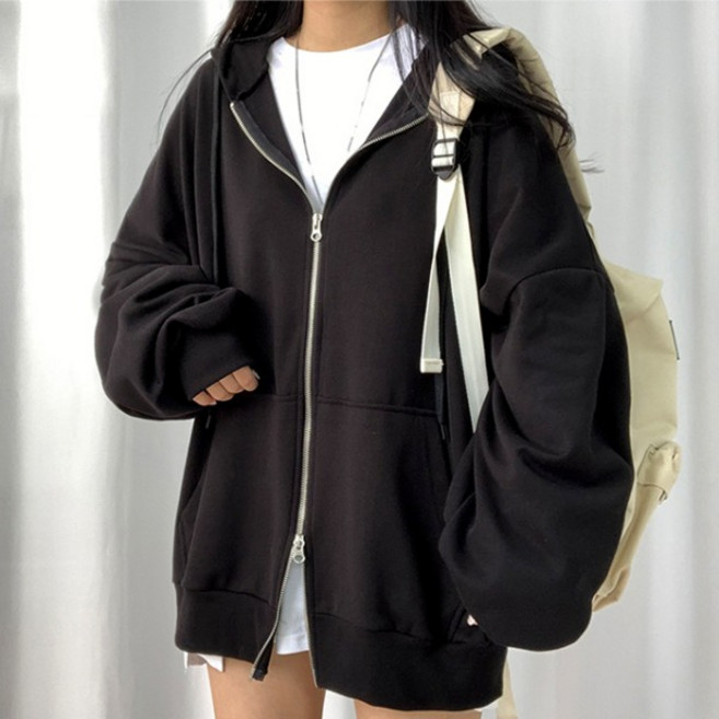 단독상품 투웨이 오버핏 후드집업 365일 데일리 아우터 핏보장 투웨이집업 봄 아우터 학생 빅사이즈 무지 후드 학생후드집업 봄옷 봄점퍼 교복집업 간절기자켓