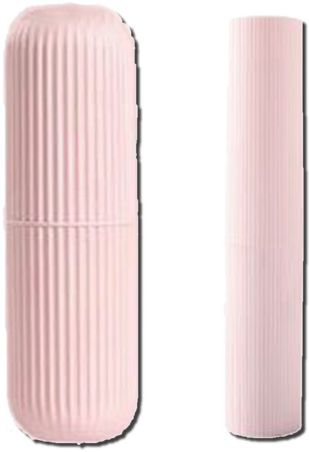 모아픽스 여행용 휴대용 칫솔 케이스 대 + 소, 1개, 핑크(대)+핑크(소)