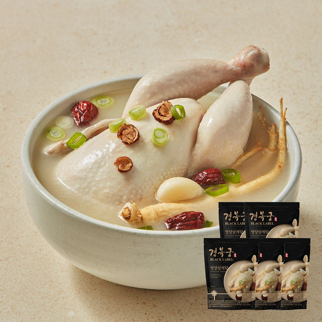 [경복궁 홈쿡] 영양 삼계탕 1kg, 5개, 묶음