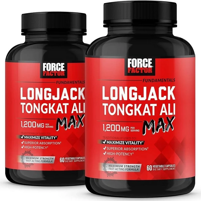 Force Factor 포스팩터 롱잭 통캇 알리 캡슐 30정 2팩, Maximum Strength - 쿠팡