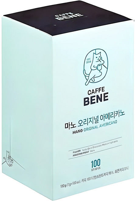 카페베네 마노 오리지널 아메리카노, 1g, 100개입, 1개