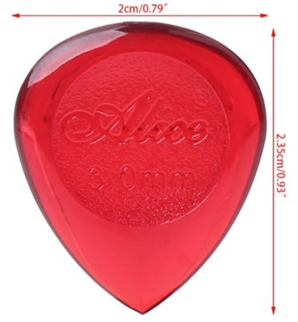 10개 앨리스 어쿠스틱 일렉트릭 기타 베이스 픽 플렉트럼 소형 1mm 2mm 3mm, 04 large  2.0MM