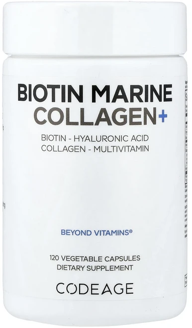 새해 첫좋은선물 Codeage 비오틴 마린 콜라겐+ 베지 캡슐 120정 제대로 할인합니다, Codeage 비오틴 마린 콜라겐 베지 캡슐 120정, 1개 - 쿠팡