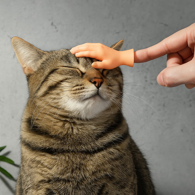 씨엔알비 귀요미 손길 고양이 장난감 손, 1세트, 살색 4개