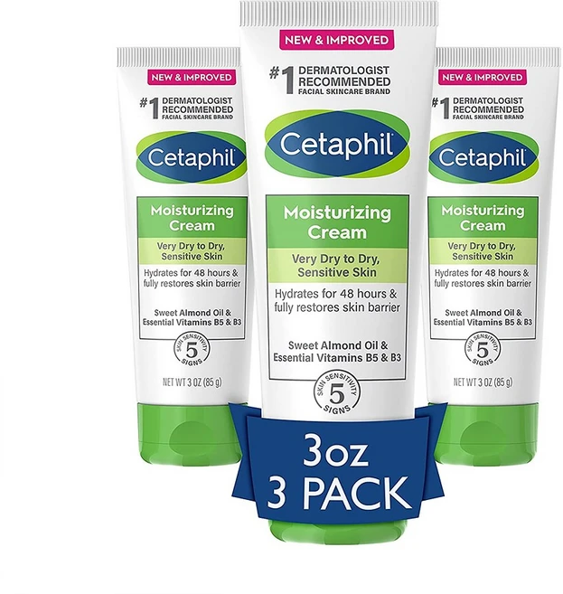 Cetaphil Moisturizing Cream 세타필 모이스처라이징 크림 3oz(85g) 3팩, 1개, 85g - 쿠팡