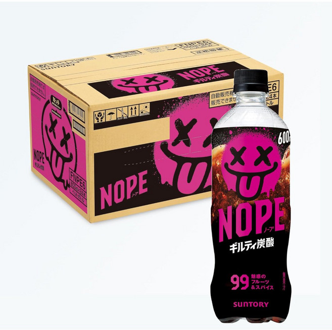 산토리 NOPE 길티 탄산 과일&스파이스 탄산음료, 24개, 600ml
