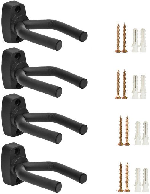 기타 스탠드 벽 후크 다용도 스탠드: 전기 기타 유클리리 클래식 나무 기타 야구 방망이 등에 적용, 4개