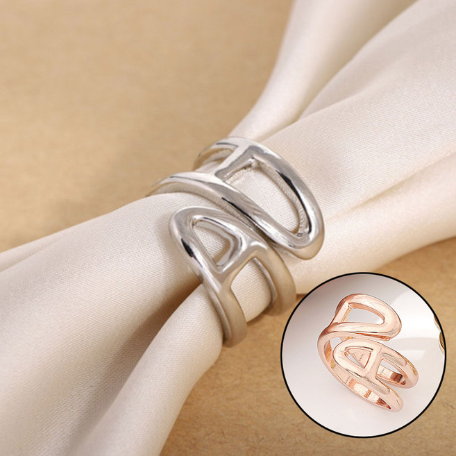 예삐스토어 매듭 꼬임 스카프링 고리 홀더 클립 버클 연출 미니