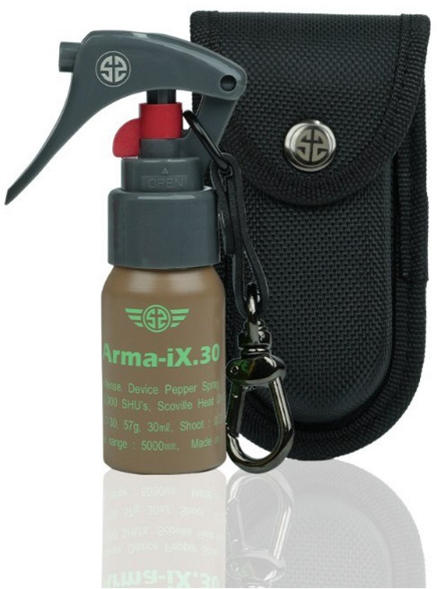 에스디펜스 Arma-iX3.0 호신용 스프레이 + 파우치 텍티컬 카키, 1개