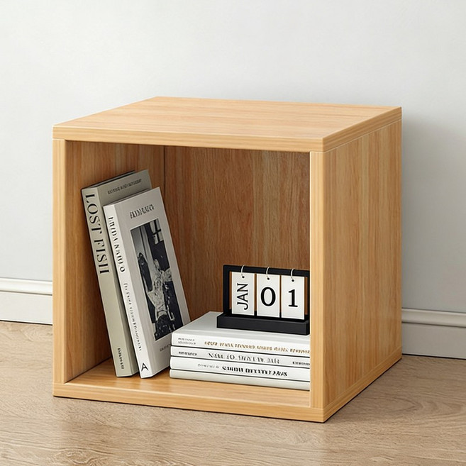 SeekFun 큐브 책장 모듈형 수납장 다용도 거실 수납 경량 이동식 공간활용 가구, 1개, 원목색(문 없음)