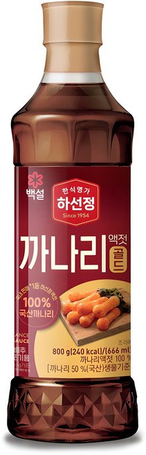 하선정 까나리액젓 골드, 800g, 1개