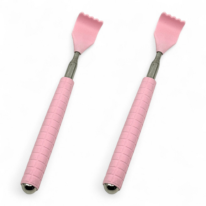 지오마노아 2in1 롤링볼 접이식 효자손, 핑크1P+핑크1P, 2개