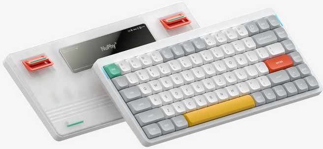 누피 키보드 저축 NuPhy Air75 V2 기계식 무선 저소음, 1개, 이온 화이트 Gateron 적축 84키