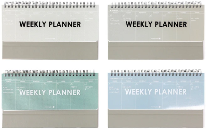 모닝글로리 투명 PP 주간 스케줄러, 1개, 랜덤발송 - 쿠팡