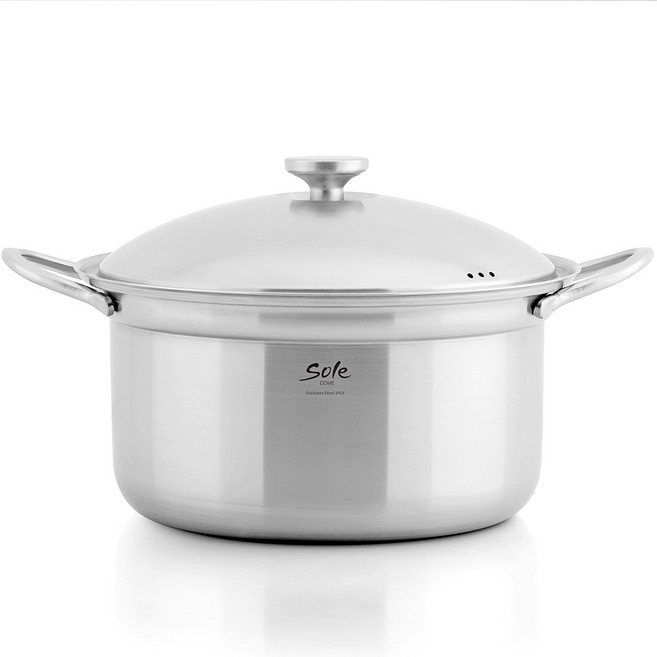 크로벨 국산 소울돔 통3중 스텐큰냄비 26cm 인덕션겸용 대용량 큰솥 곰솥, 스테인리스 실버, 소울돔 곰솥 26cm, 1개