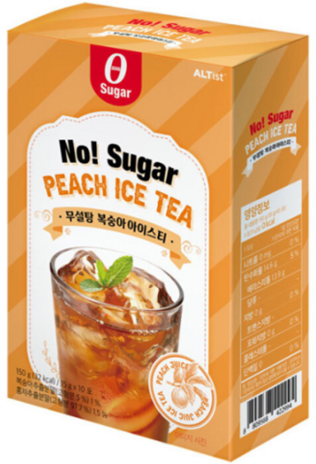알티스트 무설탕 복숭아 아이스티 분말, 15g, 10개입, 1개