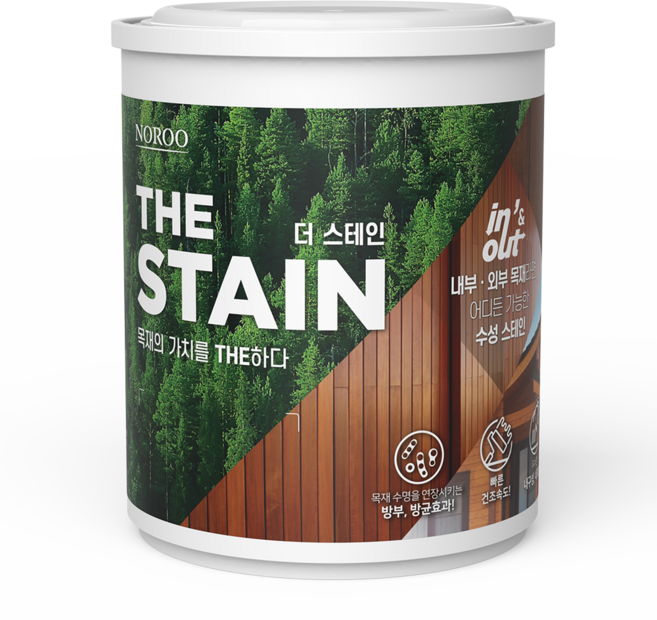 더스테인 목재용 우드스테인, 투명 BASE, 1L, 1개