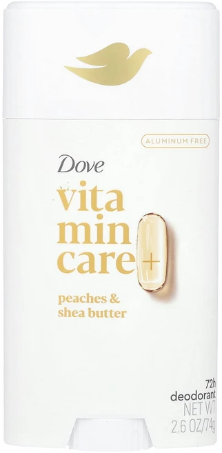 Dove Vitamin Care+ 데오드란트 복숭아 & 시어버터 74g(2.6oz), DoveVitaminCare데오드란트복숭아시어버터74g, 74g, 1개 - 쿠팡