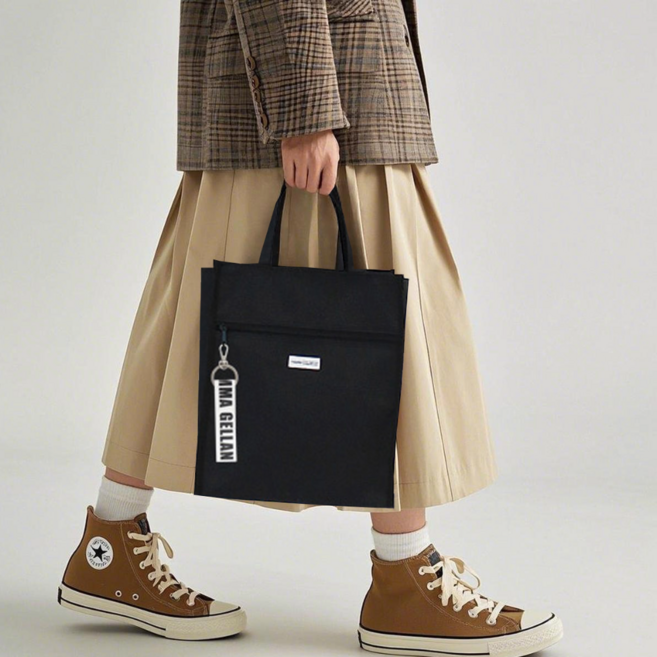 마젤란 슈즈백 신발 주머니 학생 가방 보조 실내화 학원 가방 신주머니 운동 스포츠 가방 토트백, 슈즈백-BlackWhite, 1개