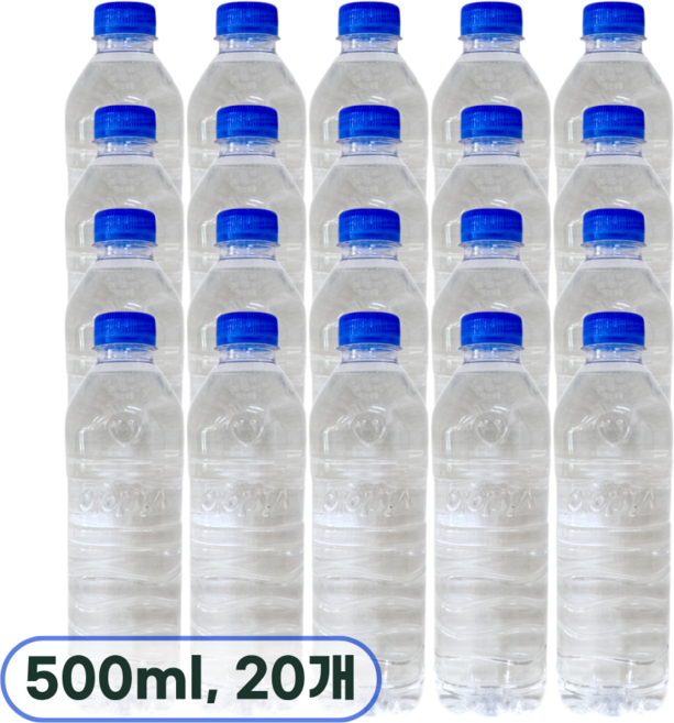 아이시스 ECO 생수 무라벨, 500ml, 20개