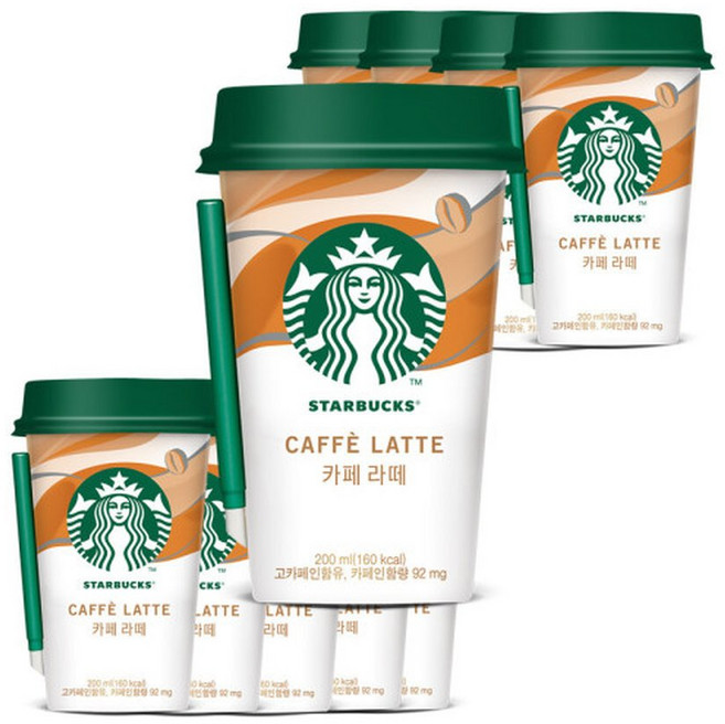 스타벅스 컵커피 카페라떼 200ml x10, 10개