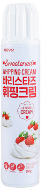 서울우유 바리스타즈 휘핑크림 500g 스프레이형, 12개