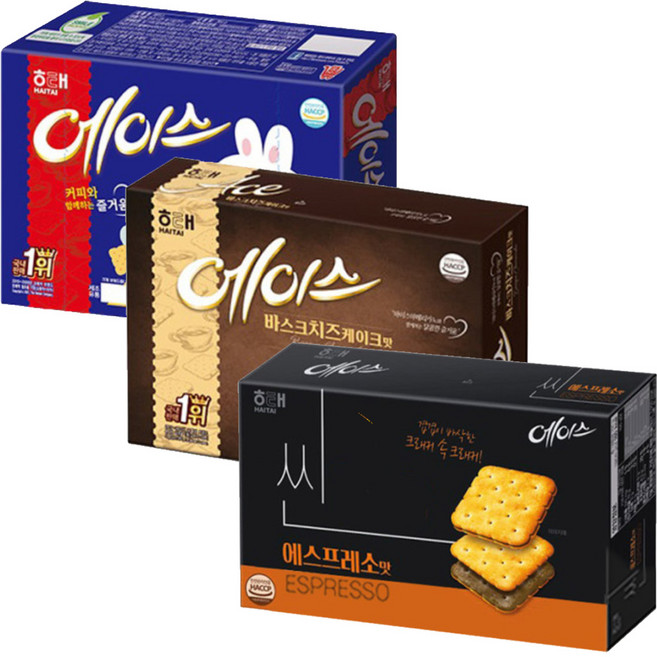 (3종세트) 에이스 씬 에스프레소맛291g+에이스364g+바스크치즈케이크맛364g 어린이집 학교 돌봄교실 유치원 사무실 탕비실 대용량 간식 과자, 1개, 1.019kg