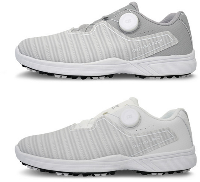 커터앤벅 남성 라인패턴 스파이크리스 골프화 - CBM5AGS113