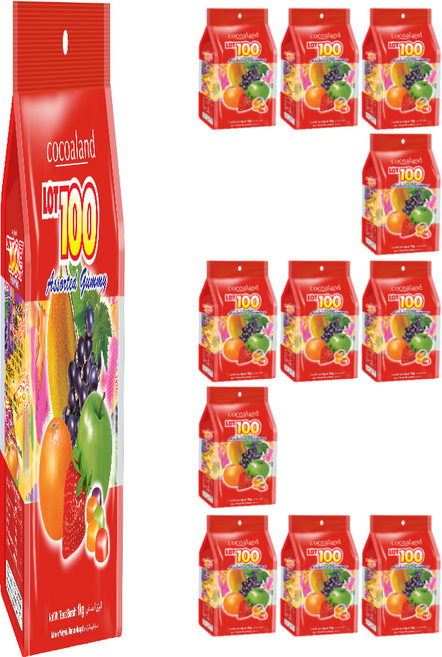 코코아랜드 LOT100 구미어쏘티드젤리, 1kg, 12개