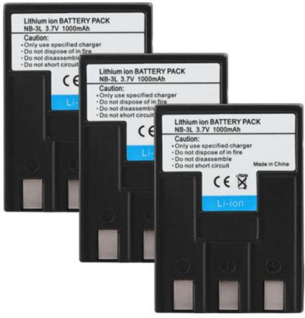 NB3L 카메라 배터리 IXUS IIS SD110 IXY I2 I5 S700 750 700 IS IIS SD20 PC1060 PC1114 1101000mAh 배터리 NB3L NB, 2.3 Battery